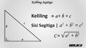 Equilateral triangle) adalah segitiga yang ketiga sisinya sama panjang. Cara Menghitung Luas Segitiga Dan Keliling Segitiga Rumus Segitiga Andik My Id
