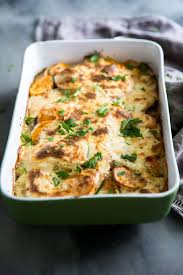 Arrange half of the potatoes all over the bottom. Easy Scalloped Potatoes Recipe Lemonsforlulu Com