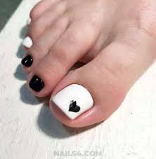 Black And White Nail Art Design Pedicure Nail Art Designs Toenails Black White 52 Best Ideas Easy Toe Nail Designs Pedicure Designs Toenails Summer Toe Nails