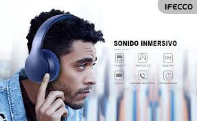 Cascos Inalambricos Bluetooth, Auriculares Diadema Estéreo Inalámbricos  Plegables, Micrófono Incorporado, Cascos Bluetooth Inalámbrico y Audio  Cable para PC/ MP3/Móviles/TV (azul marino) : Amazon.es: Electrónica