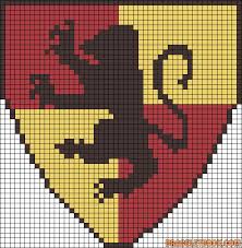 Gryffindor House Harry Potter Perler Bead Pattern Point De Croix Theme Harry Potter Broderie Point De Croix