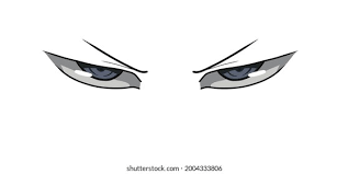 Angry Anime Blue Eyes Illustration Isolated Stock Illustration 2004333806 |  Shutterstock