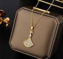 Elegant White Fritillaria Necklace - Classic Skirt Design, Rose Gold Chain,  80ug Charm, Timeless Women's Jewelry - Perfect Gift!