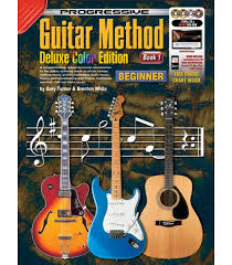 The four most popular guitar method books for beginners. Progressive Guitar Method Book 1 Beginner Deluxe Colour