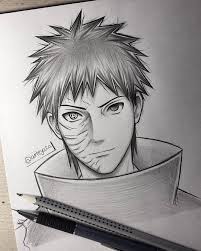 Uchiha Obito I Know He Had The Rinnegan In His Left Eye But I Just Wanted To Make Him A Normal One Naruto E Sasuke Desenho Desenhos De Anime Naruto Desenho