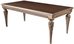 After you have your dining room chairs and table figured out, the next step is adding a little style. Casa Padrino Luxury Baroque Dining Table Brown Silver Copper Gold 202 X 102 X H 79 Cm Solid Wood Kitchen Table Dining Room Table Dining Room Furniture In Baroque Style