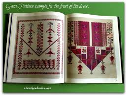 The cross stitch embroidery patterns, colors, and quality of the dress reflected a woman's social standing, marital status and wealth. The Art Of Palestinian Embroidery