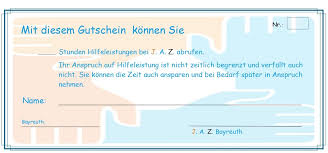 Ausstellungsdatum vermerkt ist, kann der gutschein noch drei jahre nach ablauf des jahres eingelöst werden, in dem er ausgestellt wurde. Verschenken Sie Freude J A Z Gutscheine J A Z Bayreuth