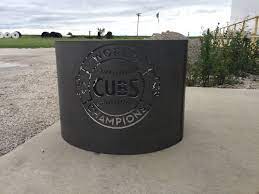 Chicago bears fire pit for backyard football parties. Kevin Lawlis Kevinlawlis Twitter