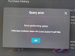 Trying To Get A Refund Correct Pin Verified Screen On Before One Shown But Get This Error Everytime Can Anyone Help Oculusquest