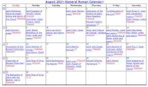 Liturgical calendar 2021 template with pdf. Roman Catholic Calendar 2021 Weekly Calendar