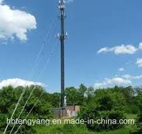 Steel Guyed Communication Cell Round Steel Tower