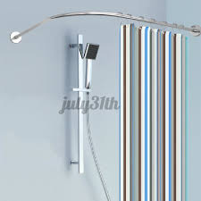 Different shower rods have different sets of hardware and different installation strategies. Good Quality Adjustable 40 64 In Stainless Steel Shower Curtain Rod Curved Pole Bathtub Hooks Shopee Philippines