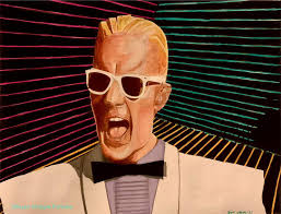 Max Headroom 1980s Matt Frewer acrylic painting art prints
