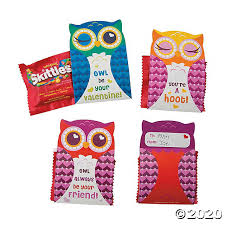 Enjoy valentine's day science activities with this valentines skittles science project and physics! Skittles Owl Valentine S Day Card Kits