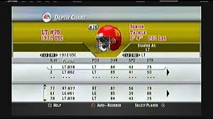 Ncaa Football 2004 Historic Team Depth Chart 1972 Usc Trojans