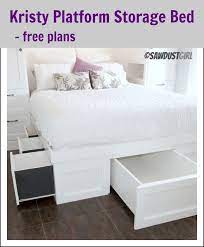 Queen Platform Bed With Storage Kristy Collection Sawdust Girl Storage Bed Home Platform Bed With Storage