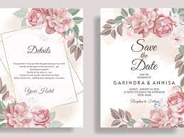 Beautiful Floral Frame Wedding Invitation Card Template Premium In 2021 Wedding Invitation Card Template Wedding Frames Wedding Invitation Cards