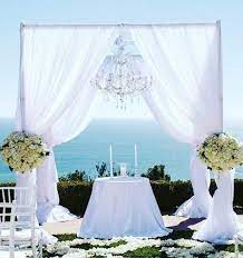 Explore a wide range of the best canopy wedding on aliexpress to find one that suits you! White Chiffon Drapes Panels For Wedding Events Decor Etsy In 2021 Outdoor Wedding Decorations Wedding Canopy Chuppah