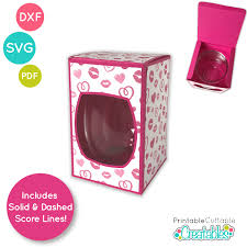 Download Large Stemless Wine Glass Box Svg File Template For Cricut