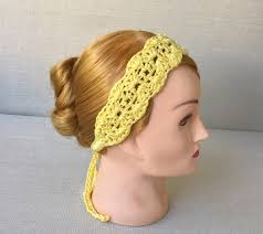 Crochet Headband With Tie