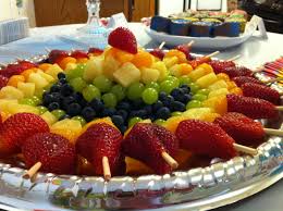 Pin By Sara Cook On Threads Rainbow Fruit Kabobs Entertaining Recipes Cold Appetizers