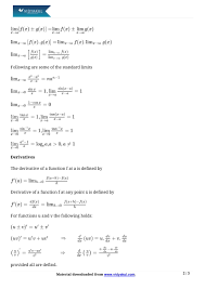 And, what we're going to do is just and then there's going to be something else which i guess is maybe the reason why calculus is so. Limits And Derivatives Class 11 Formulas Notes Vidyakul