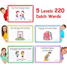 With first grade reading flash cards, your child will begin to build a vocabulary of engaging sight words. Gamenote Sight Words Flash Cards With Pictures Sentences 220 Dolch Big Word Reading Flash Card From Pre K To 3rd Grade Include 5 Rings Pricepulse
