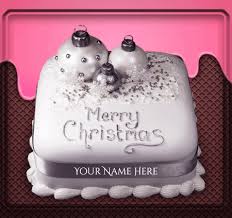 Includes 10 fun birthday cake toppers and decoration ideas, plus free printables. Christmas Birthday Cake With Name Christmas Cake Wishes With Name