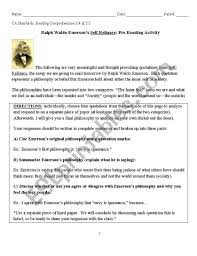 Self Reliance Pre Reading Activity Esl Worksheet By Ldiaconis