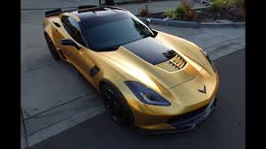 The exterior is elkhart green gm code 946, with custom gold accents on the fender lines, approximately 420. Chevrolet Corvette Z06 Frozen Satin Gold Chrome Vinyl Wrap Youtube