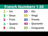 French Numbers 1-50 | Learn French - YouTube