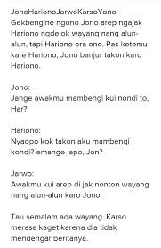 Check spelling or type a new query. Naskah Drama Bahasa Jawa 5 Orang Kami
