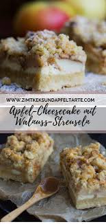 Apfel Cheesecake Mit Walnuss Streuseln Einfach Und Lecker Rezept Einfach Lecker Kuchen Rezepte Apfel Lecker