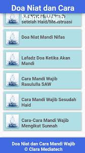 Saya niat mandi untuk menghilangkan hadast besar dari haid dari seluruh badan fardhu karena allah ta'ala. Download Mandi Wajib Terlengkap Doa Niat Dan Cara Free For Android Mandi Wajib Terlengkap Doa Niat Dan Cara Apk Download Steprimo Com