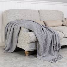 شال كنب لون رصاصي blanket throw blanket sofa