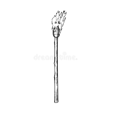 One medium sized birch wood slice two small birch wood slices versa tool wood burning tool hanging supplies design template. Torch Tall Handmade Wood Burning Stick Ink Vector Stock Vector Illustration Of Object Equipment 159835703