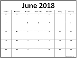 June 2018 Calendar June Calendar 2018 Printable And Free Blank Calen Printable Blank Calendar Monthly Calendar Printable Free Printable Calendar Monthly