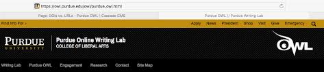 Citing a website in apa. Dois Vs Urls Purdue Writing Lab