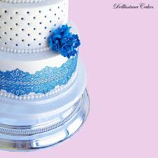 Maybe you would like to learn more about one of these? 3 Tier White And Blue Wedding Cake Dellissima Cakes