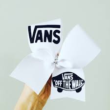 Vans Off The Wall Cheer Bow Cheer Bows Cute Cheer Bows Big Cheer Bows