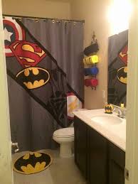 Batman Bathroom Ideas That Never Get Old Boys Bathroom Decor Little Boy Bathroom Boys Shower Curtain
