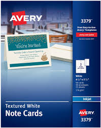 Check spelling or type a new query. Amazon Com Avery Printable Note Cards Inkjet Printers 50 Cards And Envelopes 4 25 X 5 5 Heavyweight Textured 3379 White Blank Note Cards Office Products