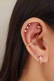 Trending Multiple Cartilage Ear Piercing Ideas Skull Bug Earring Studs Hoop Ring Www Impuria Com Nose Piercing Jewelry Ear Piercings Ear Piercings Helix