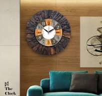 Buy The Clock Factory - Rustic Wooden Wall Clock, 16 ...