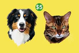 Ilhandeviska I Will Draw Vector For Pet Or Any Animals For 5 On Fiverr Com Pop Art Vector Drawing Colorful Drawings