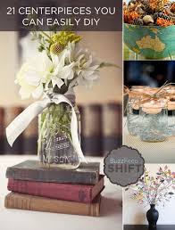 21 Centerpieces You Can Easily Diy And Stuff To Put In Them Simple Centerpieces Diy Book Centerpieces Diy Centerpieces