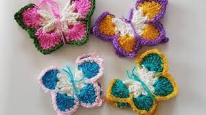 orgu kelebek buzdolabi susu crochet butterfly youtube orgu kelebekler tig isleri