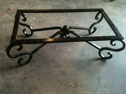 Custom Wrought Iron Coffee Table W Scroll Legs Muebles De Metal Muebles De Hierro Muebles De Acero