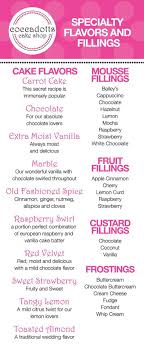 Birthday Cake Flavours List Price Cake Flavors Pricing Coccadotts Cake Shop Custom Cake Cupcake Bakery For Weddings Birthdays Or Any With Images Cake Flavors Wedding Cake Flavors Cupcake Bakery